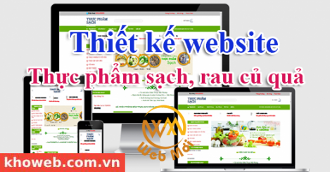 Thiết kế website Thực phẩm sạch, rau củ quả